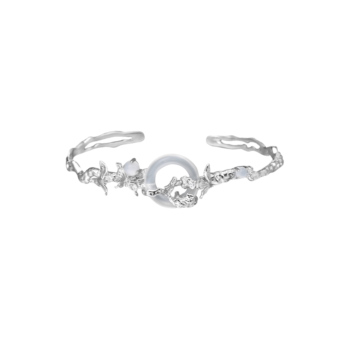 Bracelet Papillon en Jade Blanc