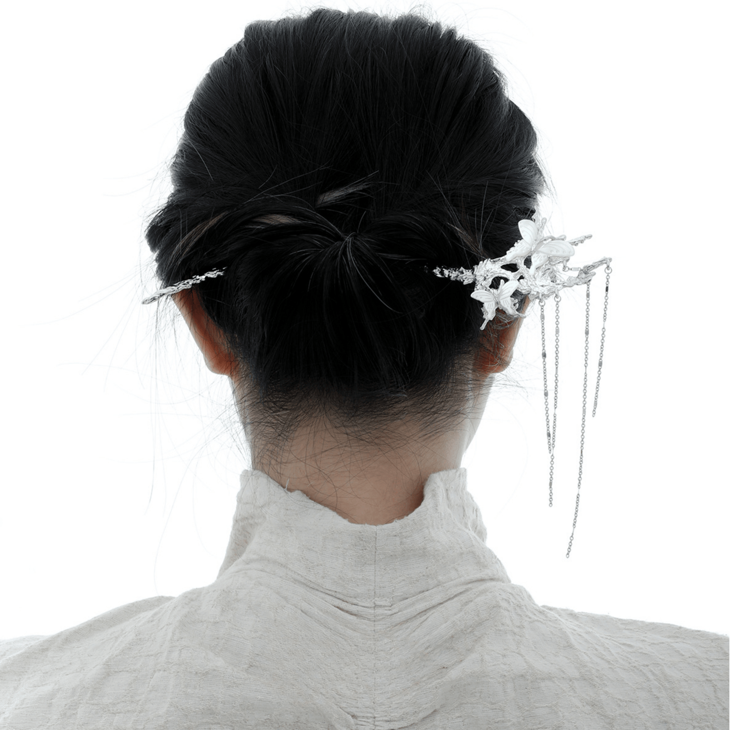 Carved Bone Hairpin – Butterfly Edition