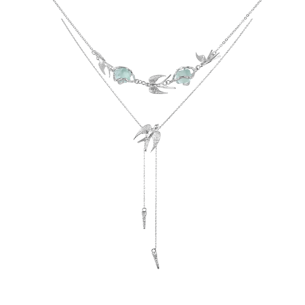Fly Bird Fluorite Necklace