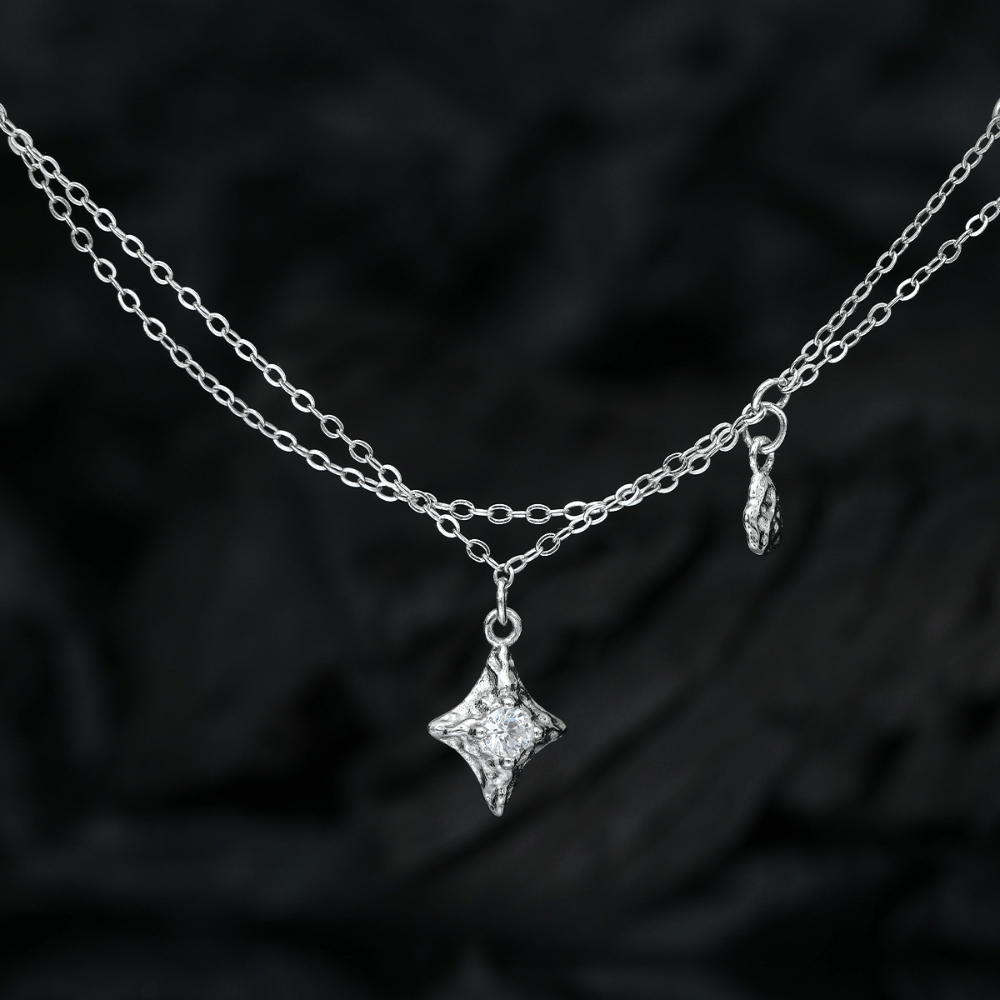 Galaxy-Inspired Zircon Necklace