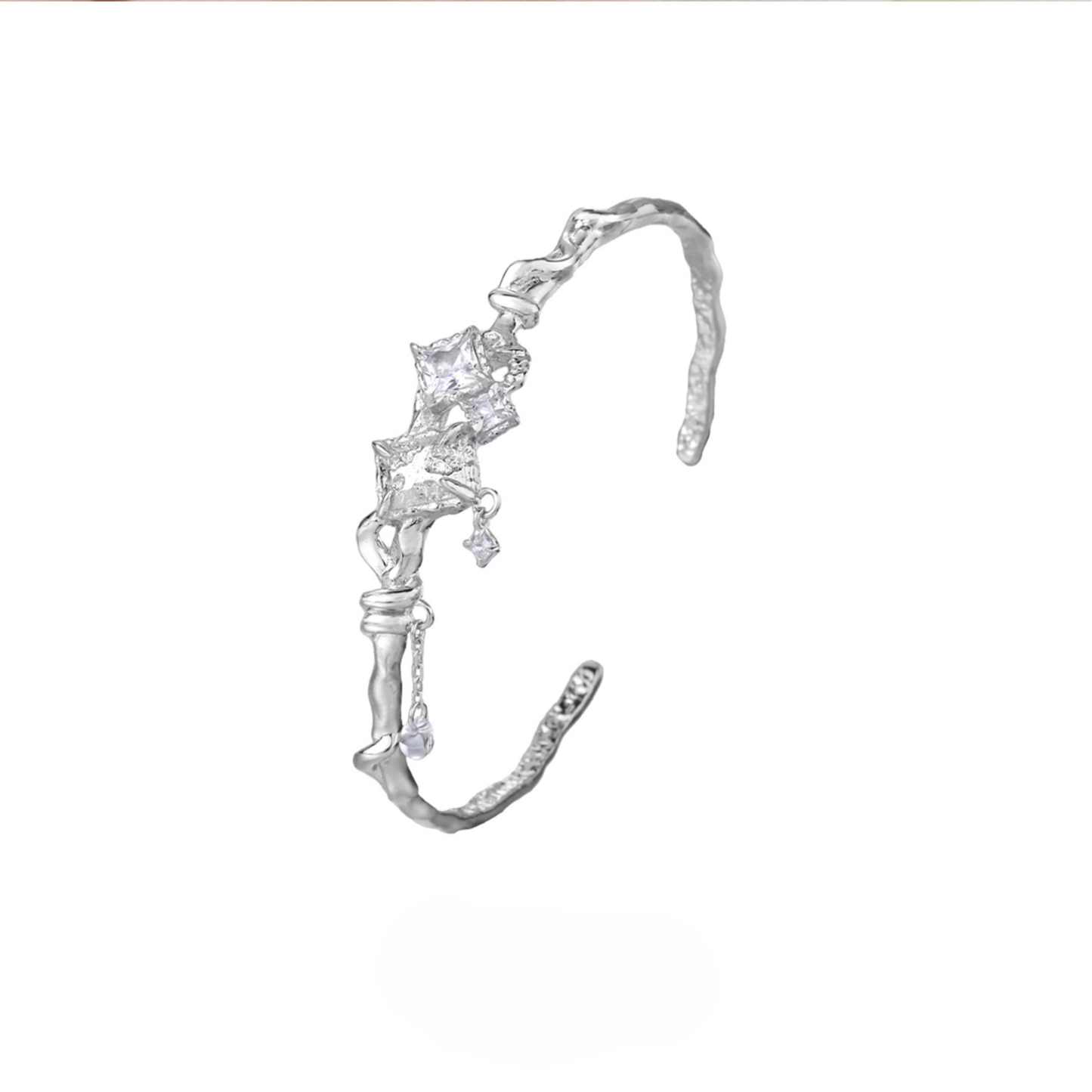Pulsera de plata S925 con gemas líquidas