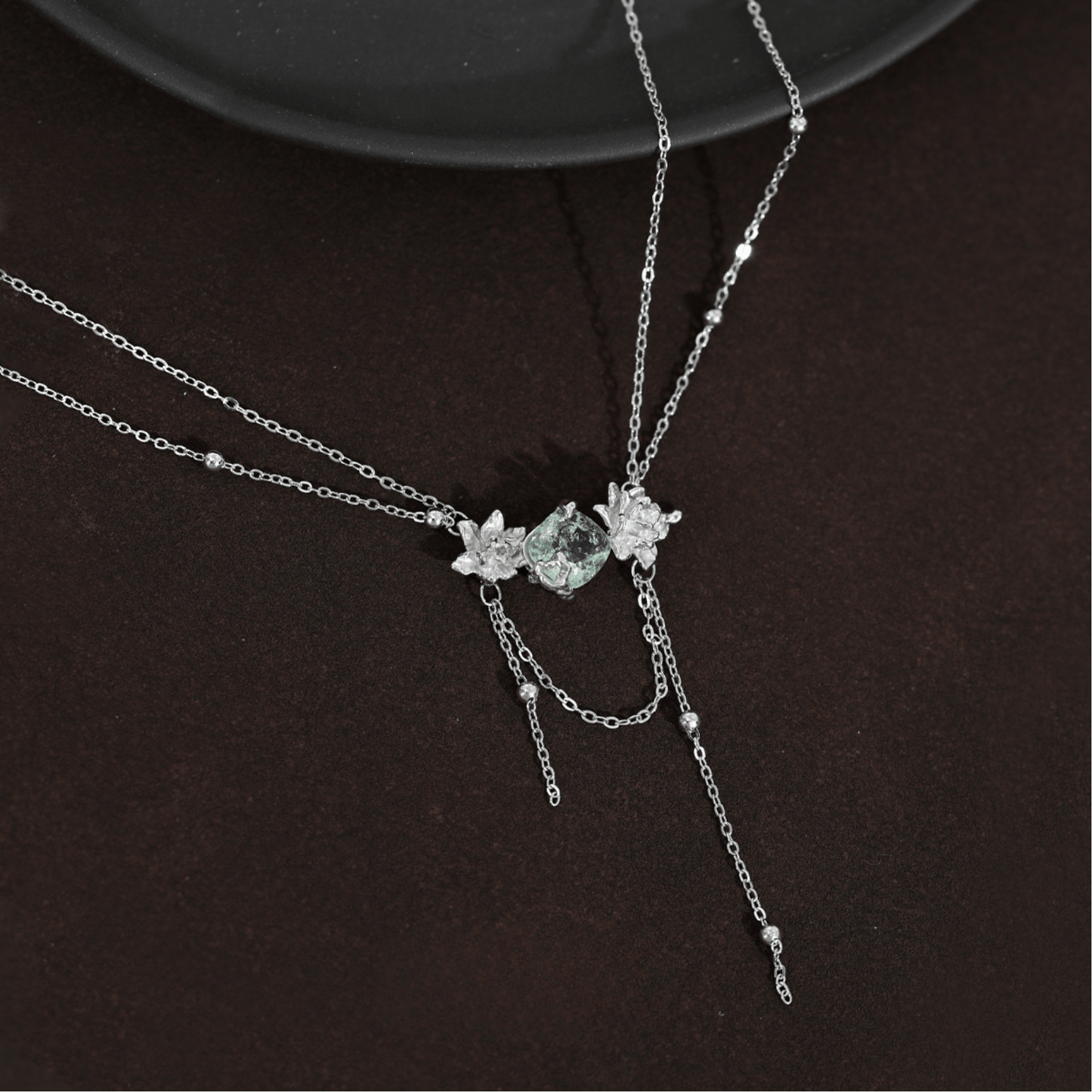 Jasmine Green Zircon Necklace