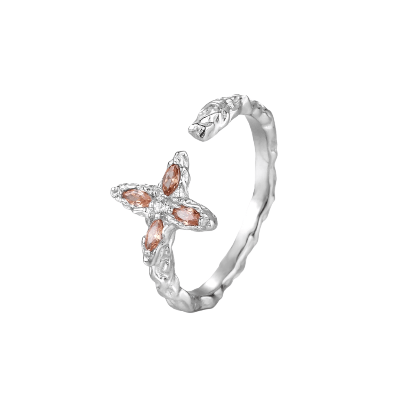 Liquid Clover Open Ring