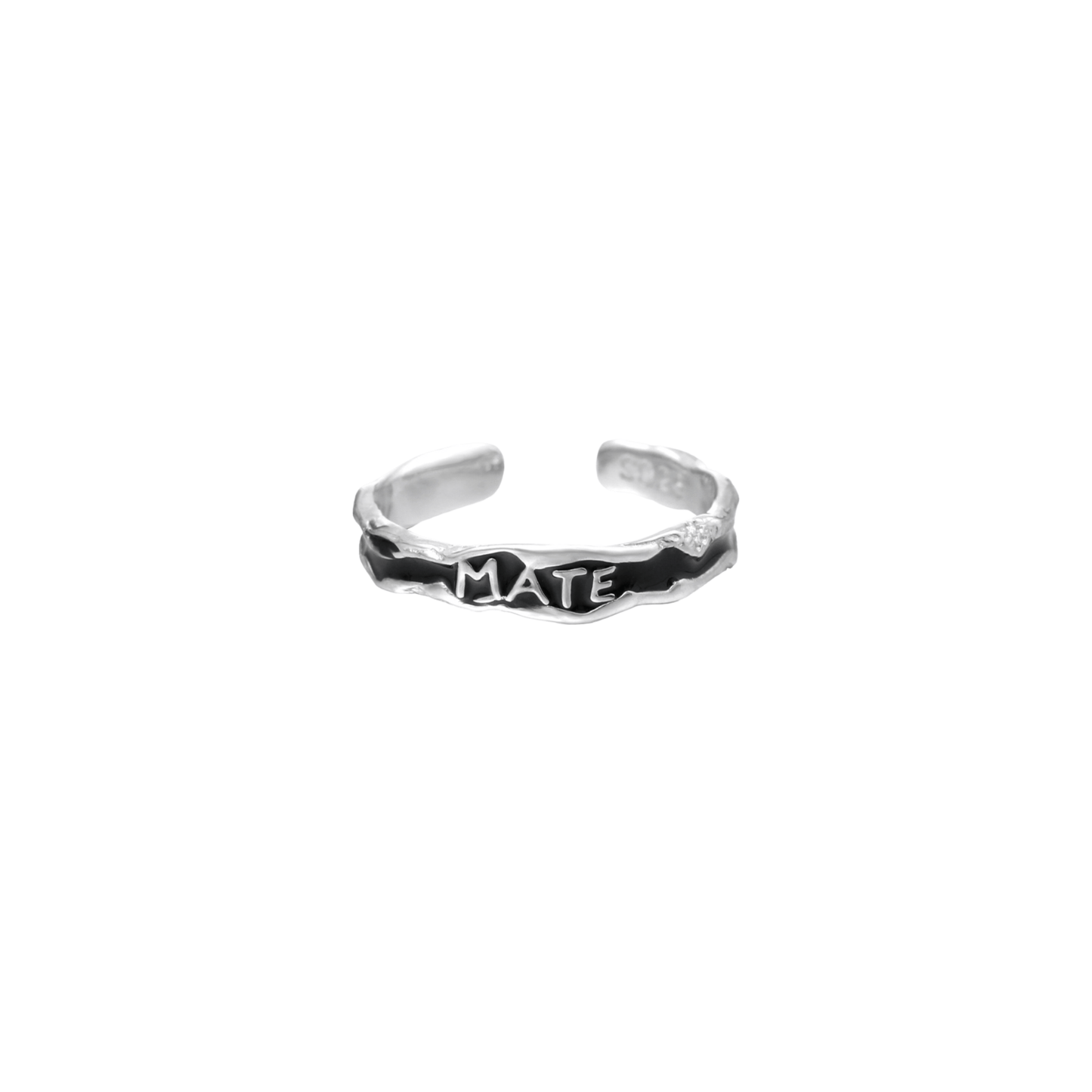 Bague partenaire – Alliance en argent poli