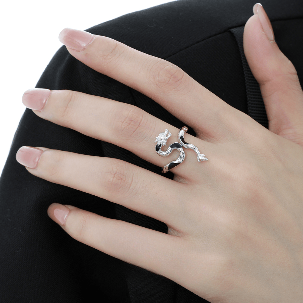 Minimalist Dragon Open Ring