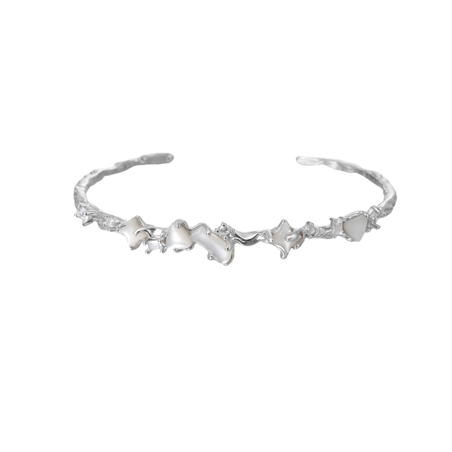 Bracelet en nacre et zircon