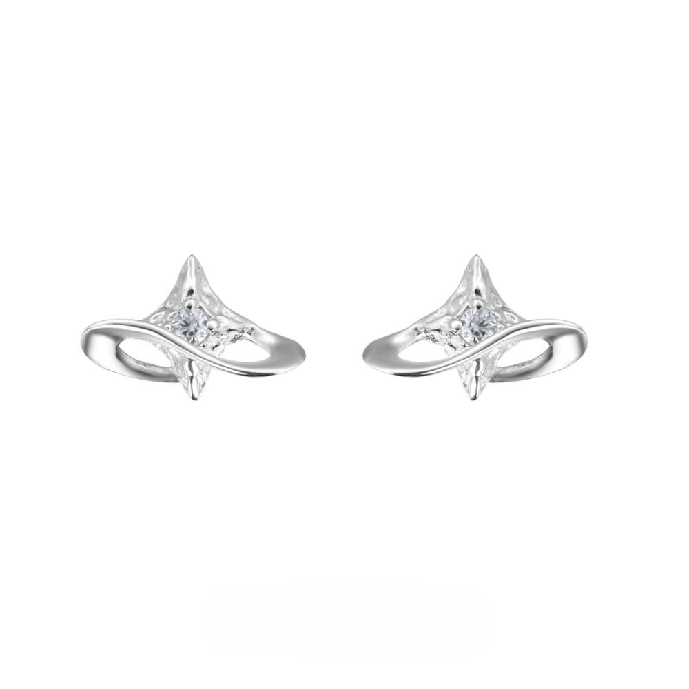 Orbit Star Trail Stud Earrings