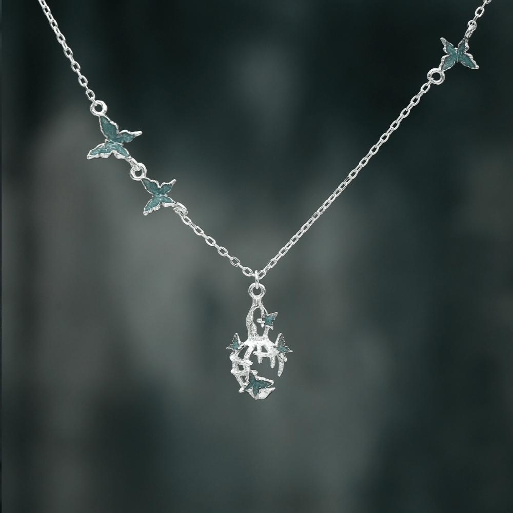 Shattered Gourd & Butterfly Necklace