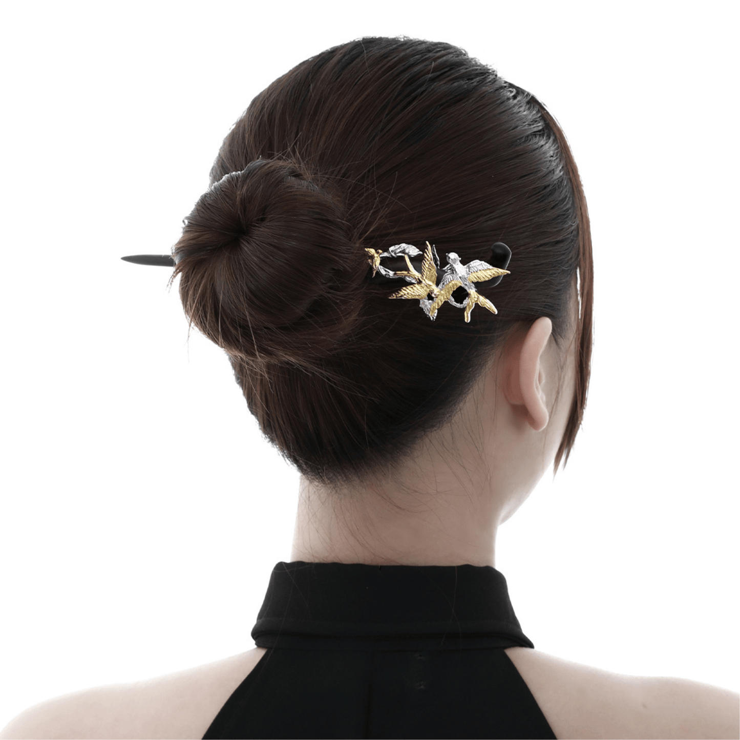 Soaring Bird Ebony Hairpin