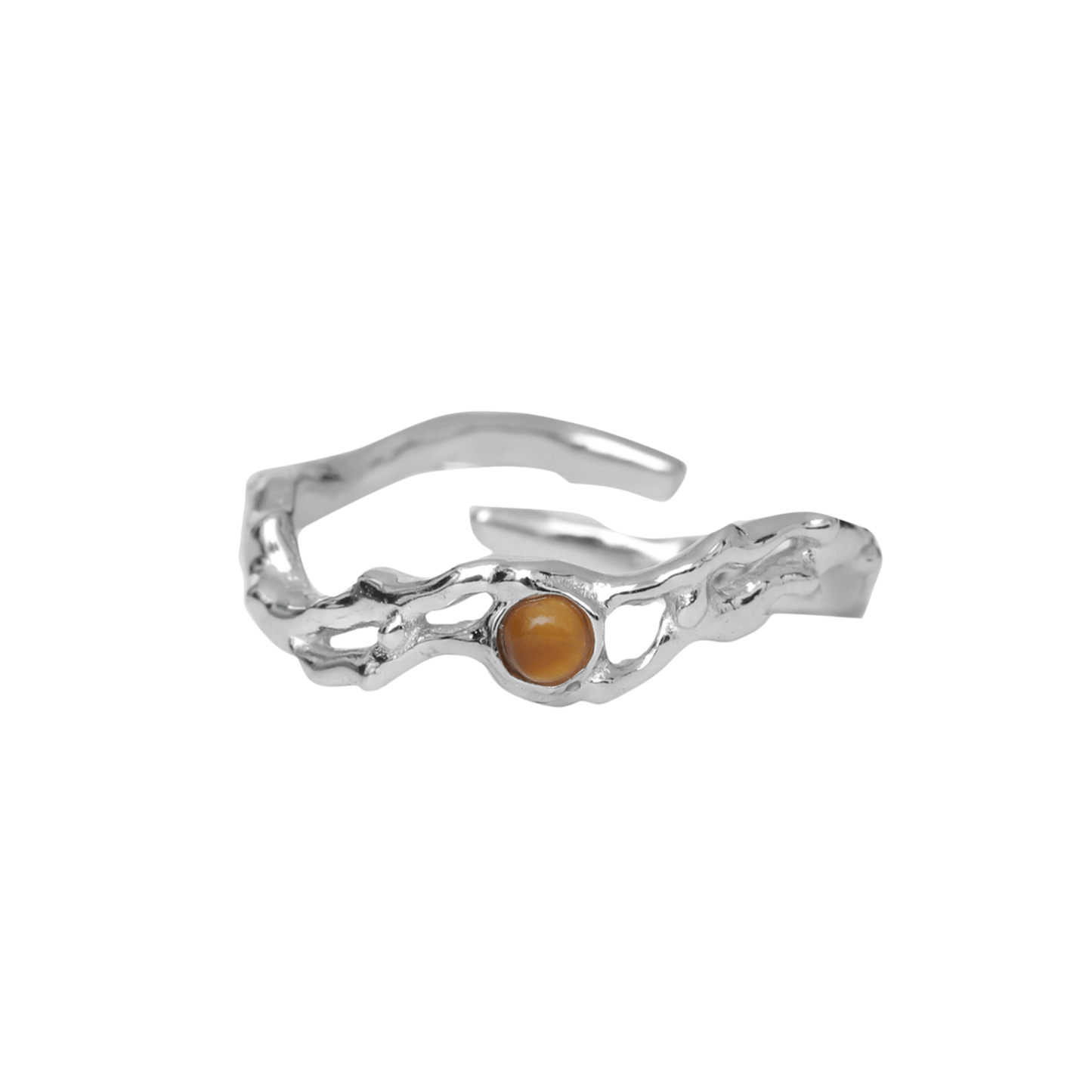 Textured Hollow Open Ring