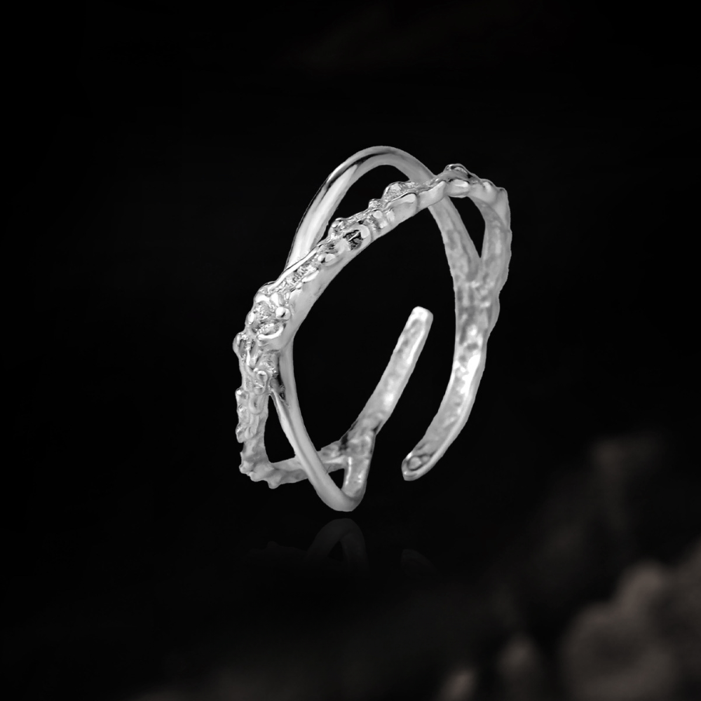 Textured Irregular Open Ring