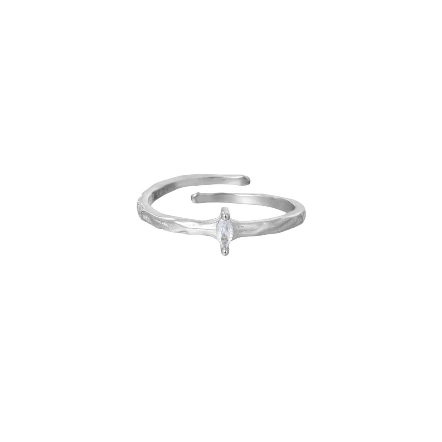 Bague unie en coquillage blanc