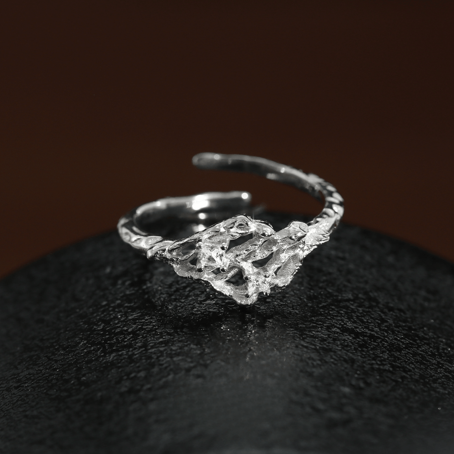 Woven Hollow Open Ring