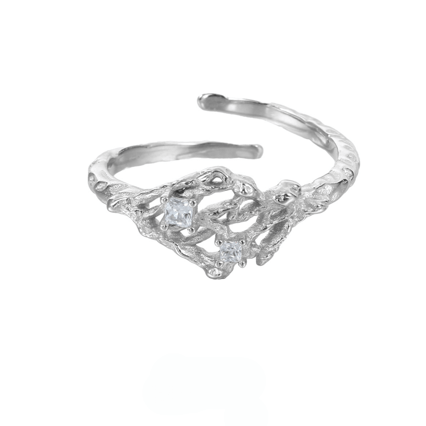 Woven Hollow Open Ring