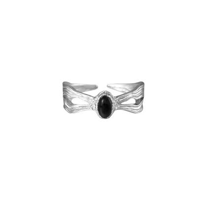 Sterling Silver Ring with Onyx