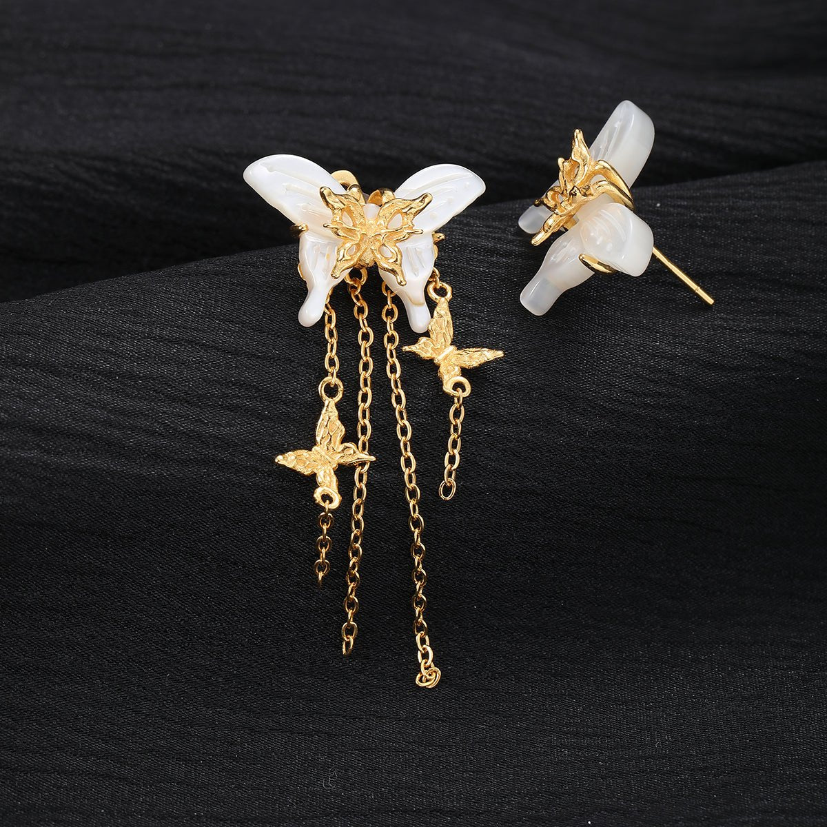 Butterfly Tassel Drop Earrings