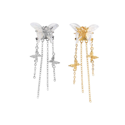 Butterfly Tassel Drop Earrings