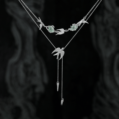 Fly Bird Fluorite Necklace