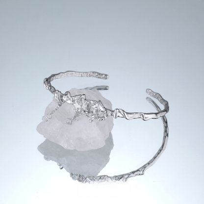 Bracelet en argent S925 avec gemmes liquides