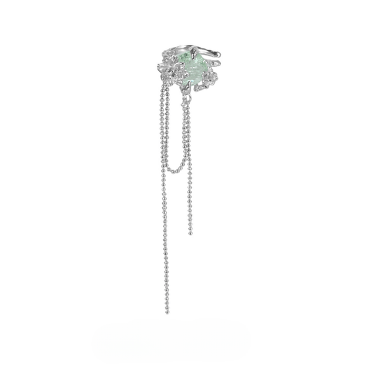 Jasmine Green Tassel Ear Cuff