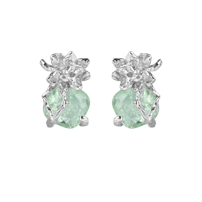 Jasmine Green Zircon Stud Earrings