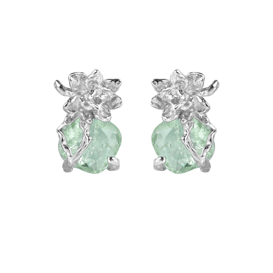 Jasmine Green Zircon Stud Earrings