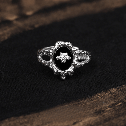 Liquid Black Onyx Open Ring