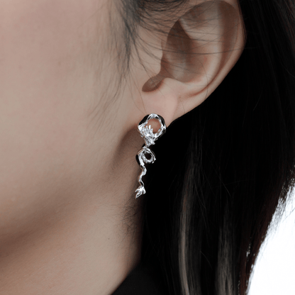 Minimalist Dragon Stud Earrings