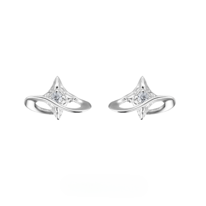 Orbit Star Trail Stud Earrings