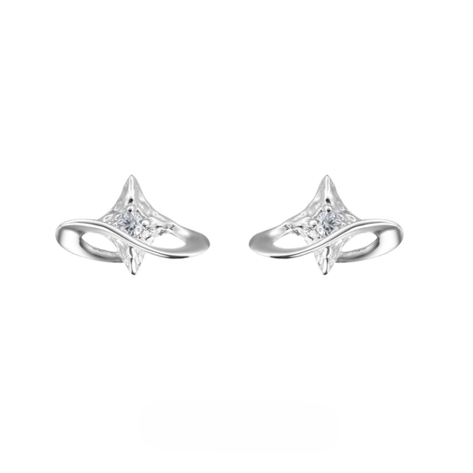 Orbit Star Trail Stud Earrings