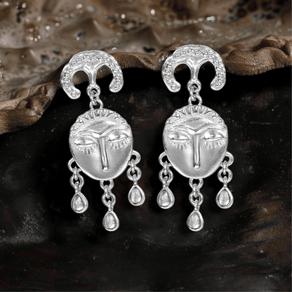 Boucles d'oreilles rétro en forme de larme