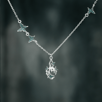 Shattered Gourd & Butterfly Necklace